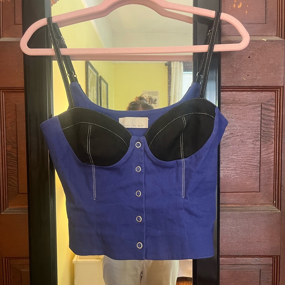 Fleur Du Mal colorblock corset top